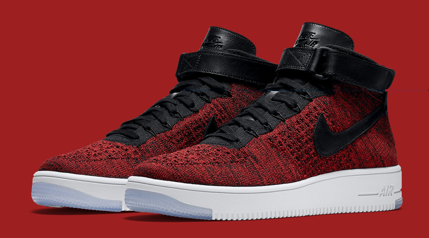 nike air force 1 mid homme rouge